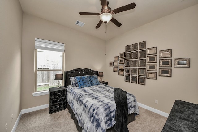 18910 Winding Atwood Ln, Tomball, TX 77377 - bedroom featuring carpet flooring, baseboards, and a ceiling fan