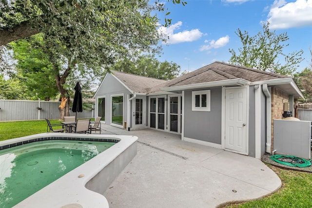 9802 Pale Star Dr, Houston, TX 77064 - view of pool with a patio area, a pool, and outdoor dining area