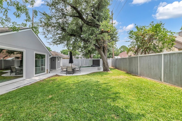 9802 Pale Star Dr, Houston, TX 77064 - view of yard with a patio area