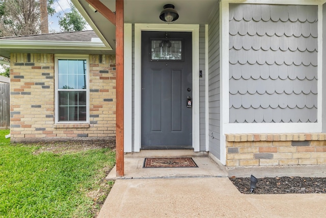 9802 Pale Star Dr, Houston, TX 77064 - view of exterior entry featuring brick siding