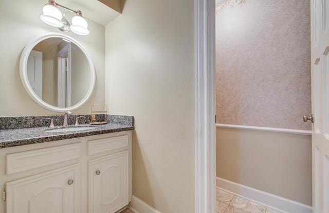 10523 Fawnview Dr, Houston, TX 77070 - bathroom featuring vanity and baseboards