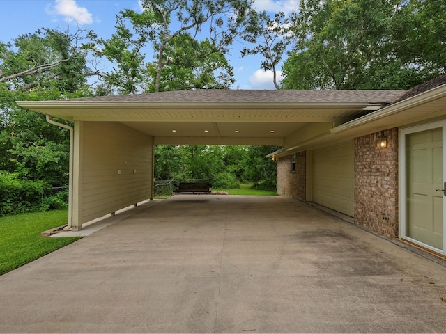 5401 Palm Dr, Dickinson, TX 77539 - view of car parking with concrete driveway and a carport