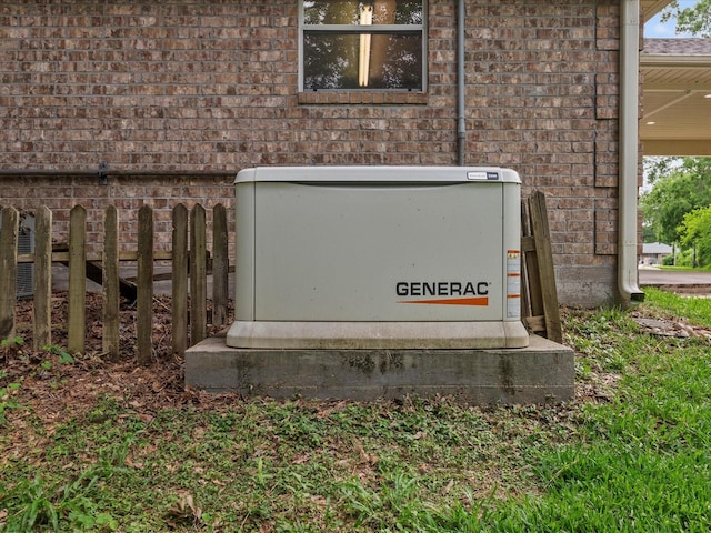 5401 Palm Dr, Dickinson, TX 77539 - exterior view of a power unit and brick siding