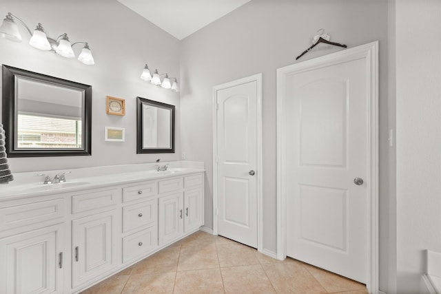 31815 Forest Oak Ln, Conroe, TX 77385 - full bathroom featuring tile patterned flooring and double vanity