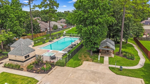 14102 Pollux Ct, Tomball, TX 77375 - community pool featuring a gazebo