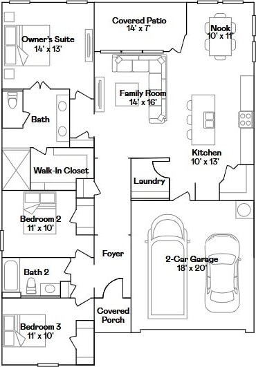 3072 Ruby Ridge Dr, Katy, TX 77493 - home floor plan