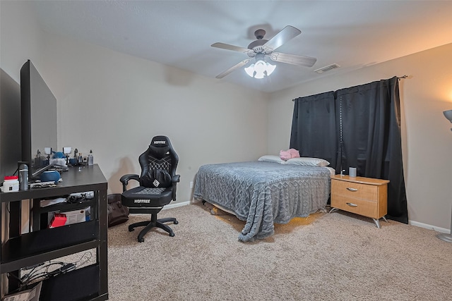 2403 Crescent Hollow Ct, Spring, TX 77388 - carpeted bedroom featuring baseboards and a ceiling fan