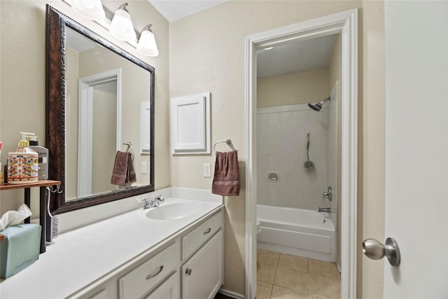 16310 Leamington Ln, Houston, TX 77095 - bathroom featuring vanity, toilet, tile patterned flooring, and  shower combination
