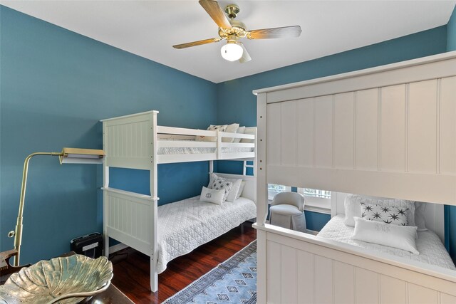 51 Oak Hollow Cir, Lake Jackson, TX 77566 - bedroom featuring wood finished floors and ceiling fan
