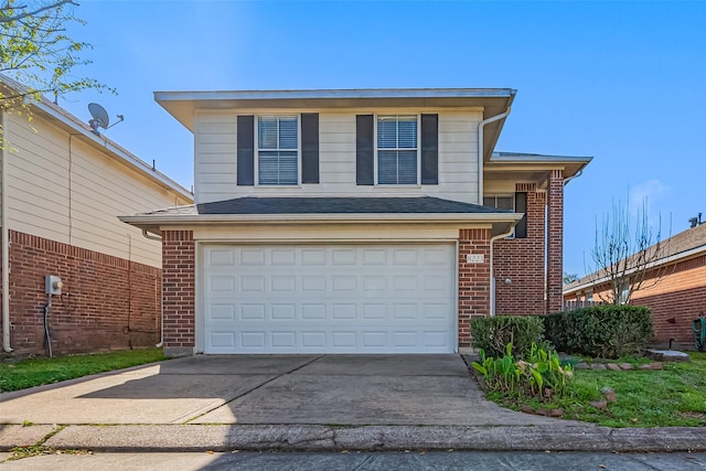8223 Golf Green Cir, Houston, TX 77036 - traditional-style home with an attached garage, driveway, and brick siding