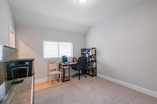 26415 Polaris Rise Ln, Richmond, TX 77406 - carpeted office with baseboards and lofted ceiling