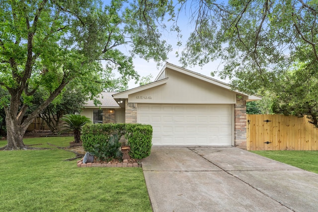 9702 Pale Star Dr, Houston, TX 77064 - mid-century home featuring a garage, driveway, brick siding, and a shingled roof