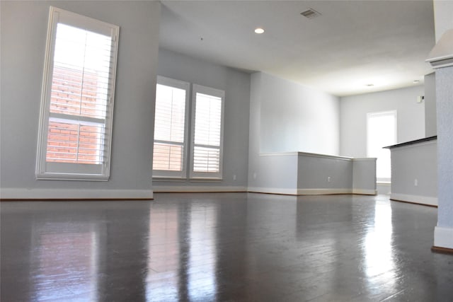 3123 Dallas St, Houston, TX 77003 - empty room with baseboards, wood finished floors, and recessed lighting