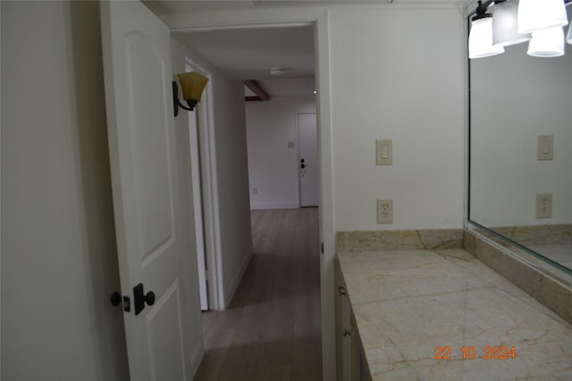 7575 Katy Fwy Unit 9, Houston, TX 77024 - hall featuring wood finished floors