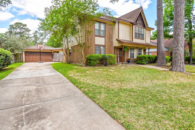 3638 Lost Oak Dr, Spring, TX 77388 - view of front of home with brick siding, driveway, and an attached garage