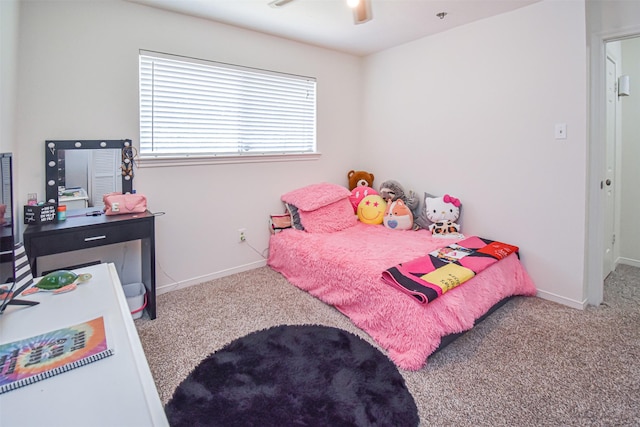 3638 Lost Oak Dr, Spring, TX 77388 - bedroom with carpet flooring, baseboards, and a ceiling fan
