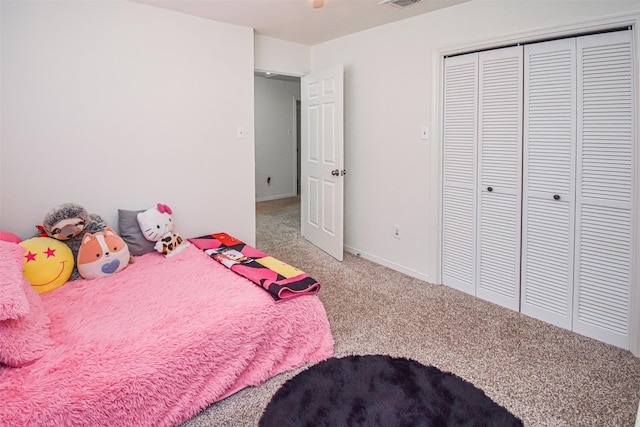 3638 Lost Oak Dr, Spring, TX 77388 - bedroom featuring carpet floors, a closet, and baseboards