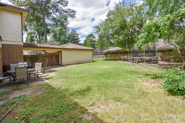3638 Lost Oak Dr, Spring, TX 77388 - view of yard with a trampoline and a patio
