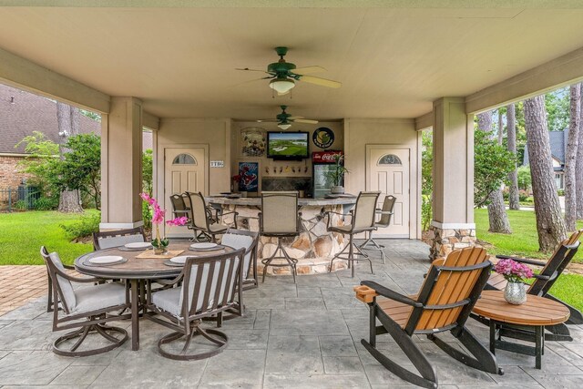 60 Fairfield Dr, Montgomery, TX 77356 - view of patio with a ceiling fan