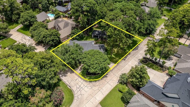 60 Fairfield Dr, Montgomery, TX 77356 - aerial view of residential area featuring property parcel outlined