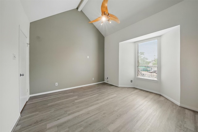 4144 Greystone Way Unit 305, Sugar Land, TX 77479 - empty room with a ceiling fan, light wood-style flooring, and baseboards