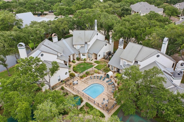 4144 Greystone Way Unit 305, Sugar Land, TX 77479 - aerial view of a pool area