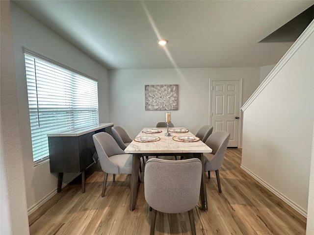 11079 N Lake Mist Ln, Willis, TX 77318 - dining area featuring light wood-style flooring, baseboards, and recessed lighting