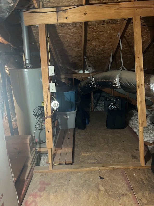 5339 Canyon Hollow Dr, Houston, TX 77084 - attic with gas water heater