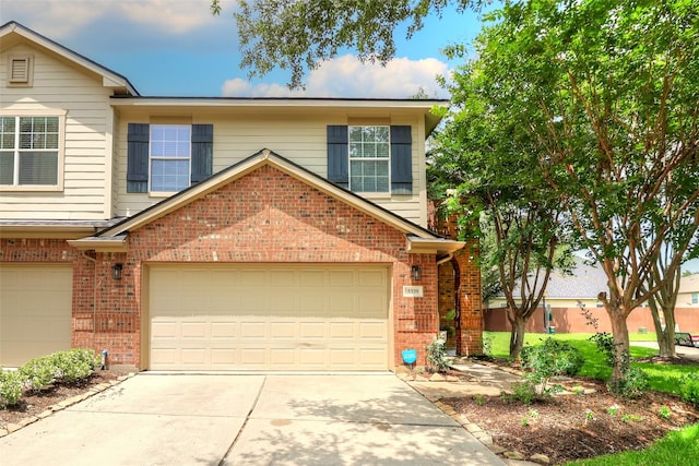 5339 Canyon Hollow Dr, Houston, TX 77084 - view of front facade featuring brick siding, concrete driveway, and a garage