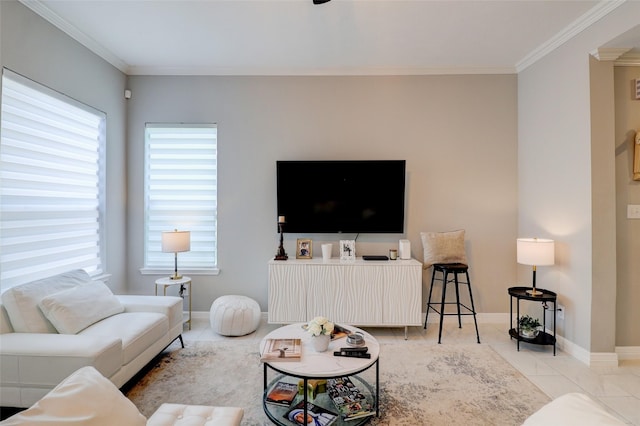 5339 Canyon Hollow Dr, Houston, TX 77084 - tiled living room with ornamental molding and baseboards