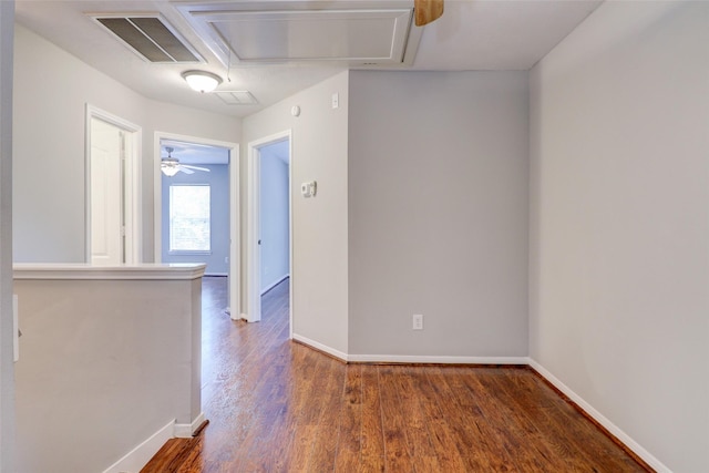 5339 Canyon Hollow Dr, Houston, TX 77084 - unfurnished room featuring attic access, wood finished floors, and baseboards