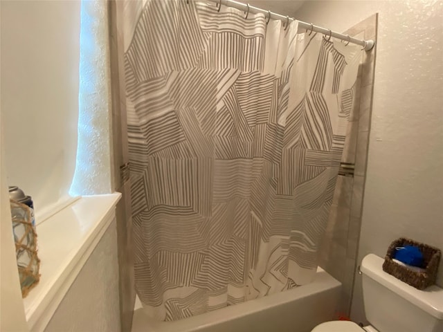 216 Dewberry Dr, Lake Jackson, TX 77566 - bathroom with toilet and shower / tub combo