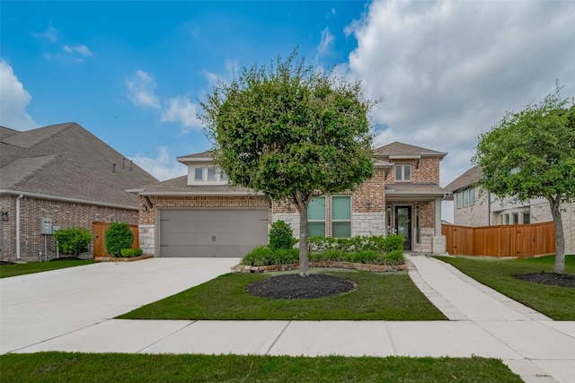 10615 Winding Arbor Ct, Cypress, TX 77433 - view of front of property featuring driveway, brick siding, and stone siding