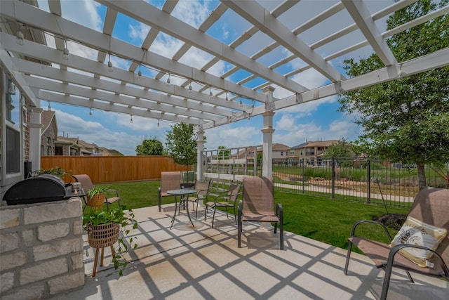 10615 Winding Arbor Ct, Cypress, TX 77433 - view of patio featuring outdoor dining area and a pergola