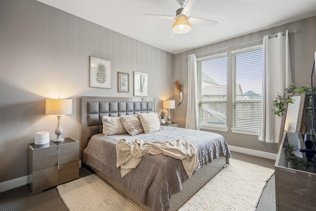 28203 Middlewater View Ln, Katy, TX 77494 - bedroom featuring baseboards, carpet flooring, and ceiling fan