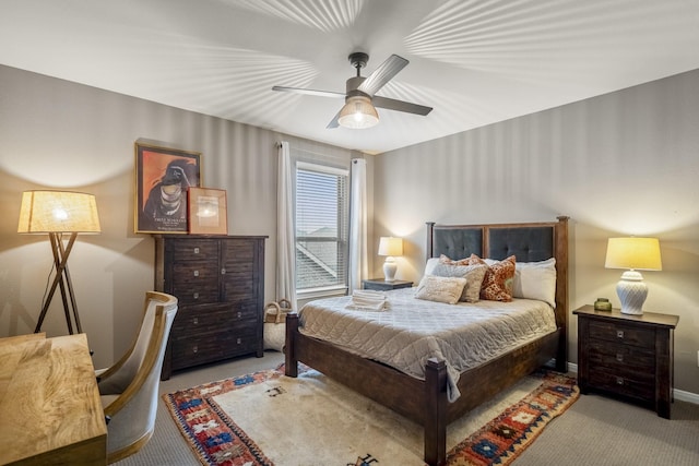 28203 Middlewater View Ln, Katy, TX 77494 - carpeted bedroom featuring a ceiling fan and baseboards