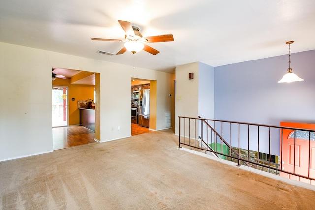 23423 Earlmist Dr, Spring, TX 77373 - carpeted empty room with ceiling fan and baseboards