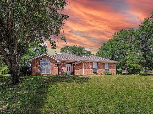 261 Colonial Cir, Athens, TX 75751 - view of front of home featuring brick siding and a front yard