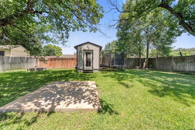 19414 Gooselake Ln, Houston, TX 77084 - view of yard featuring a trampoline and a patio