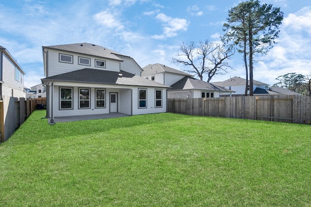 12027 Maple Oak Dr, Houston, TX 77066 - rear view of property with a shingled roof and a patio