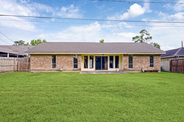 2718 Leichester Dr, Spring, TX 77386 - rear view of property featuring brick siding, a patio, and a shingled roof