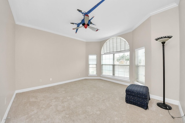 13523 Broadmeadow Ln, Houston, TX 77077 - unfurnished room featuring carpet, a ceiling fan, baseboards, and crown molding