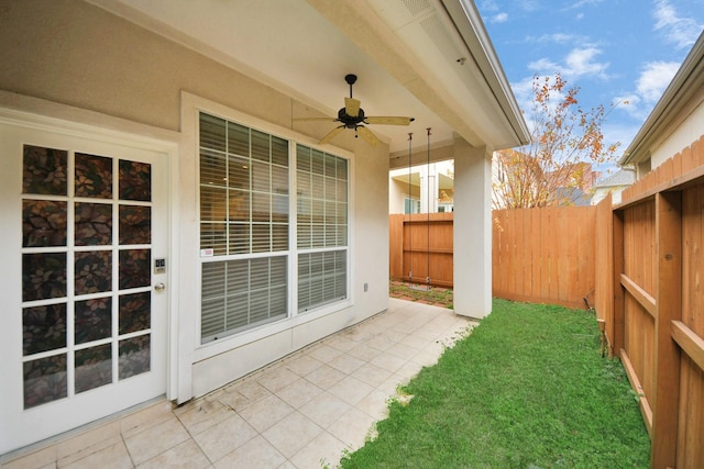 13523 Broadmeadow Ln, Houston, TX 77077 - view of patio with ceiling fan
