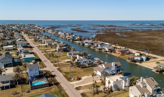 16535 Jamaica Inn Rd, Jamaica Beach, TX 77554 - aerial view of residential area featuring a large body of water