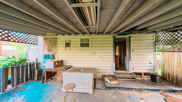 view of patio featuring entry steps