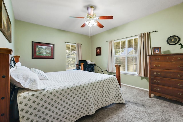 999 Salem Rd, Brenham, TX 77833 - carpeted bedroom featuring multiple windows, baseboards, and ceiling fan