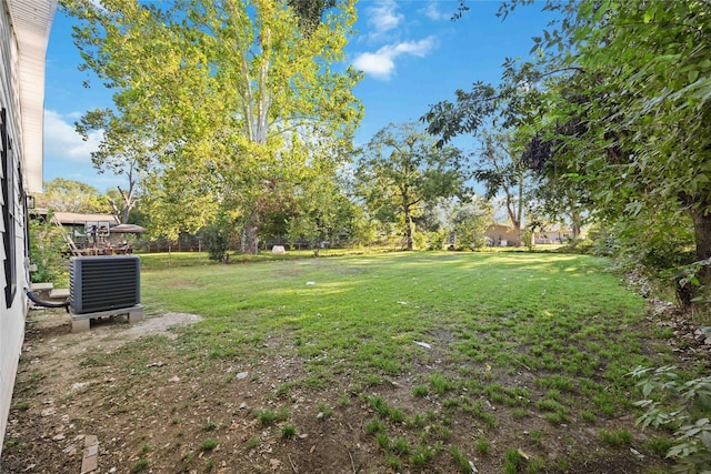 4114 Hoffman St, Houston, TX 77026 - view of green lawn featuring central AC unit