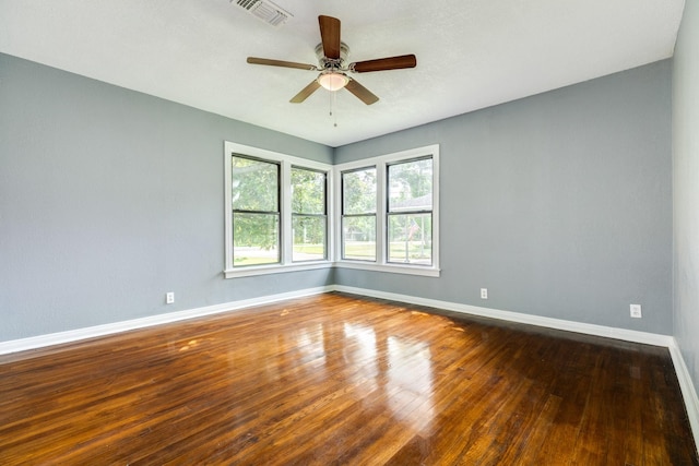 411 Southern Oaks Dr, Lake Jackson, TX 77566 - empty room with baseboards, ceiling fan, and wood finished floors