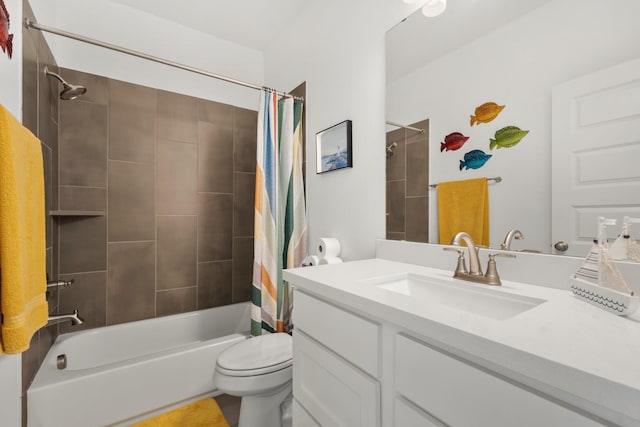 24407 Green Buffalograss Trl, Katy, TX 77493 - bathroom featuring toilet, shower / bath combo, and vanity