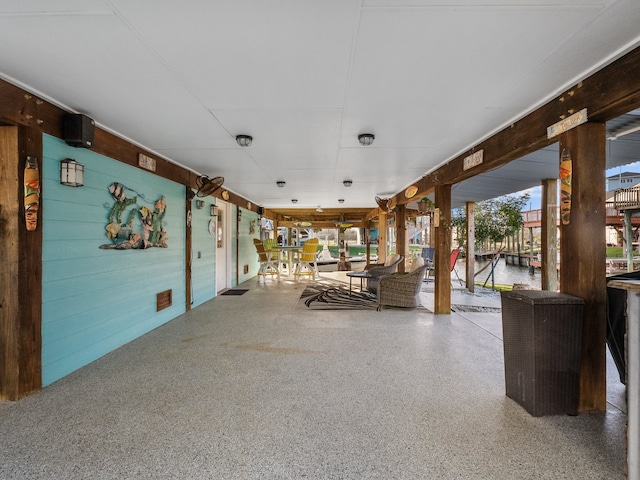 1210 Island Dr, San Leon, TX 77539 - view of patio / terrace featuring a water view